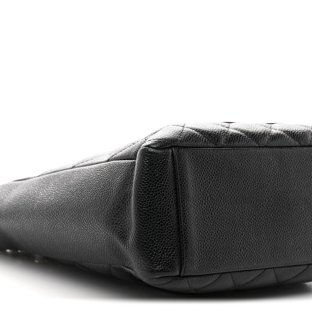 Chanel Caviar Quilted Petit Shopping Tote PST Black