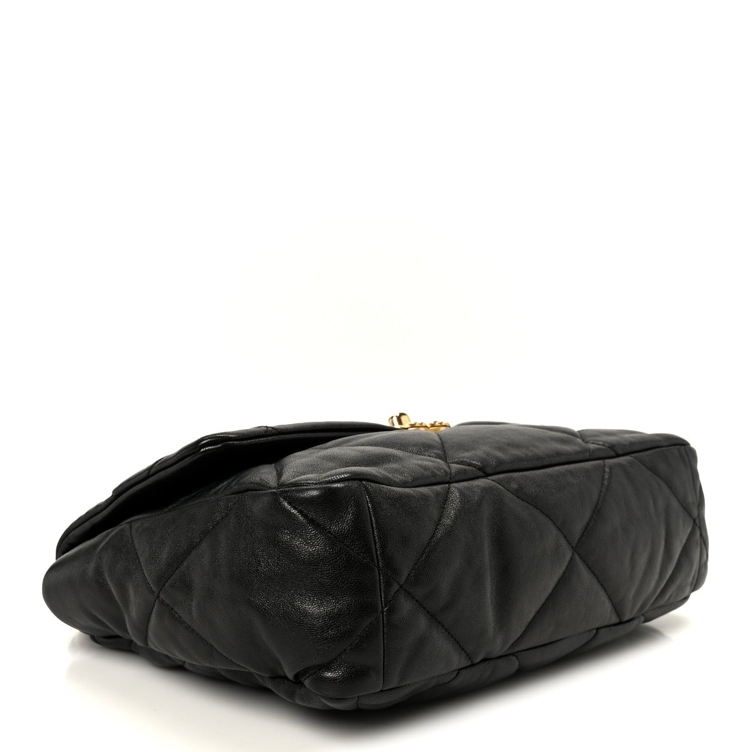 Chanel Goatskin Quilted Large Chanel 19 Flap Black