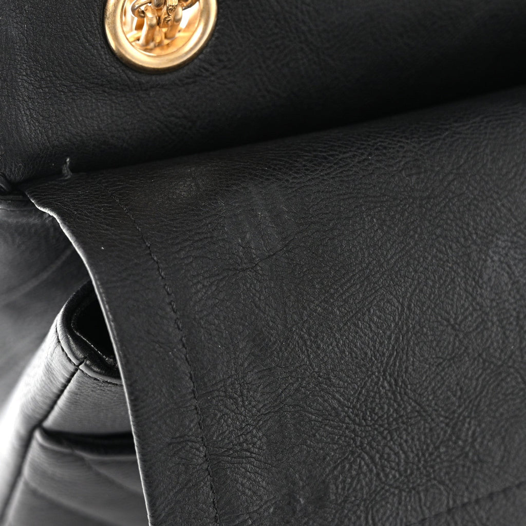 Chanel Crumpled Calfskin Chevron Quilted 2.55 Reissue 226 Black