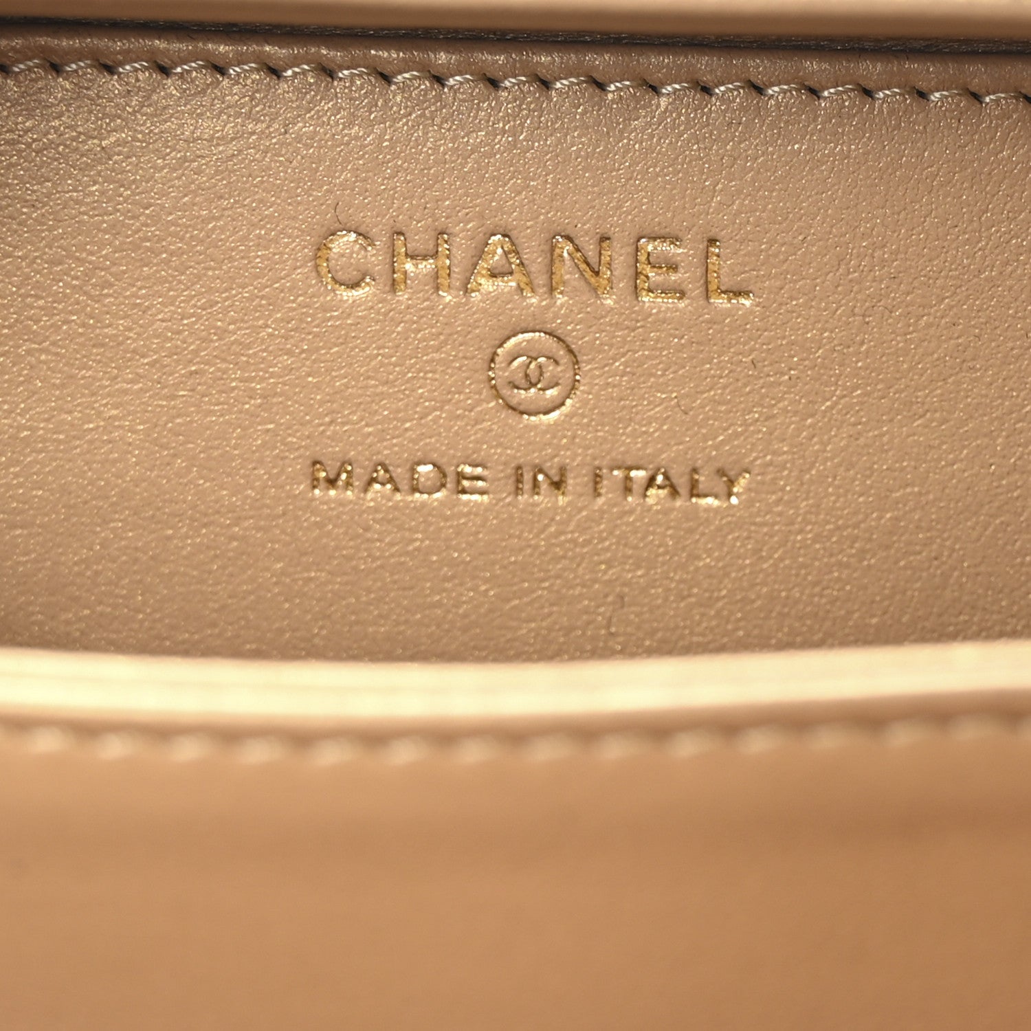 Chanel Lambskin Metal Quilted Extra Mini Vanity Case With Chain Black Gold