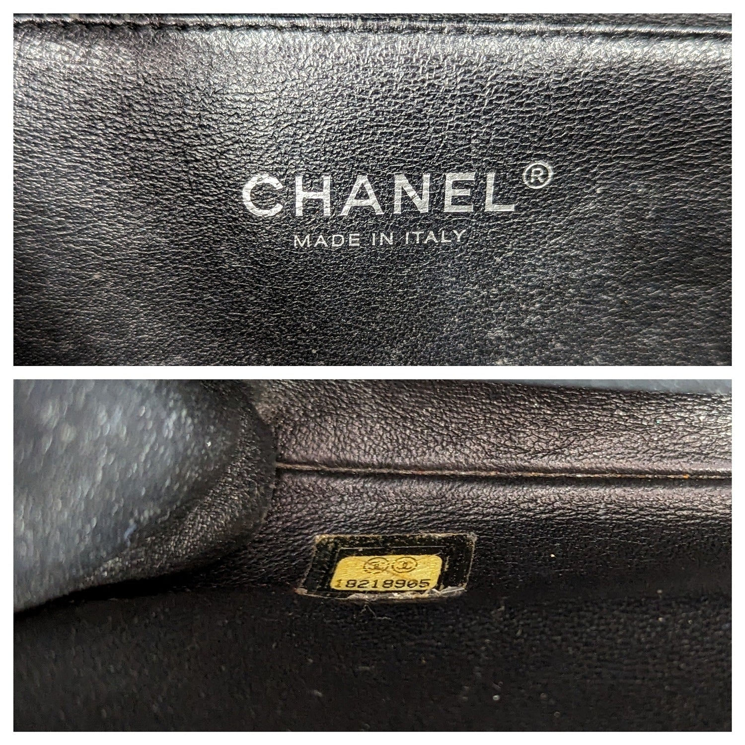 Chanel bag Black Patent Leather New Clutch With Chain CWC