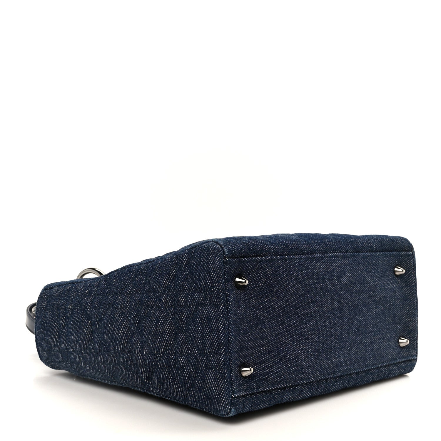 Christian Dior Denim Cannage Medium Lady Dior Blue Black