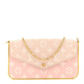 Louis Vuitton Empreinte Spring in the City Felicie Pochette Chain Wallet Pink Beige Yellow