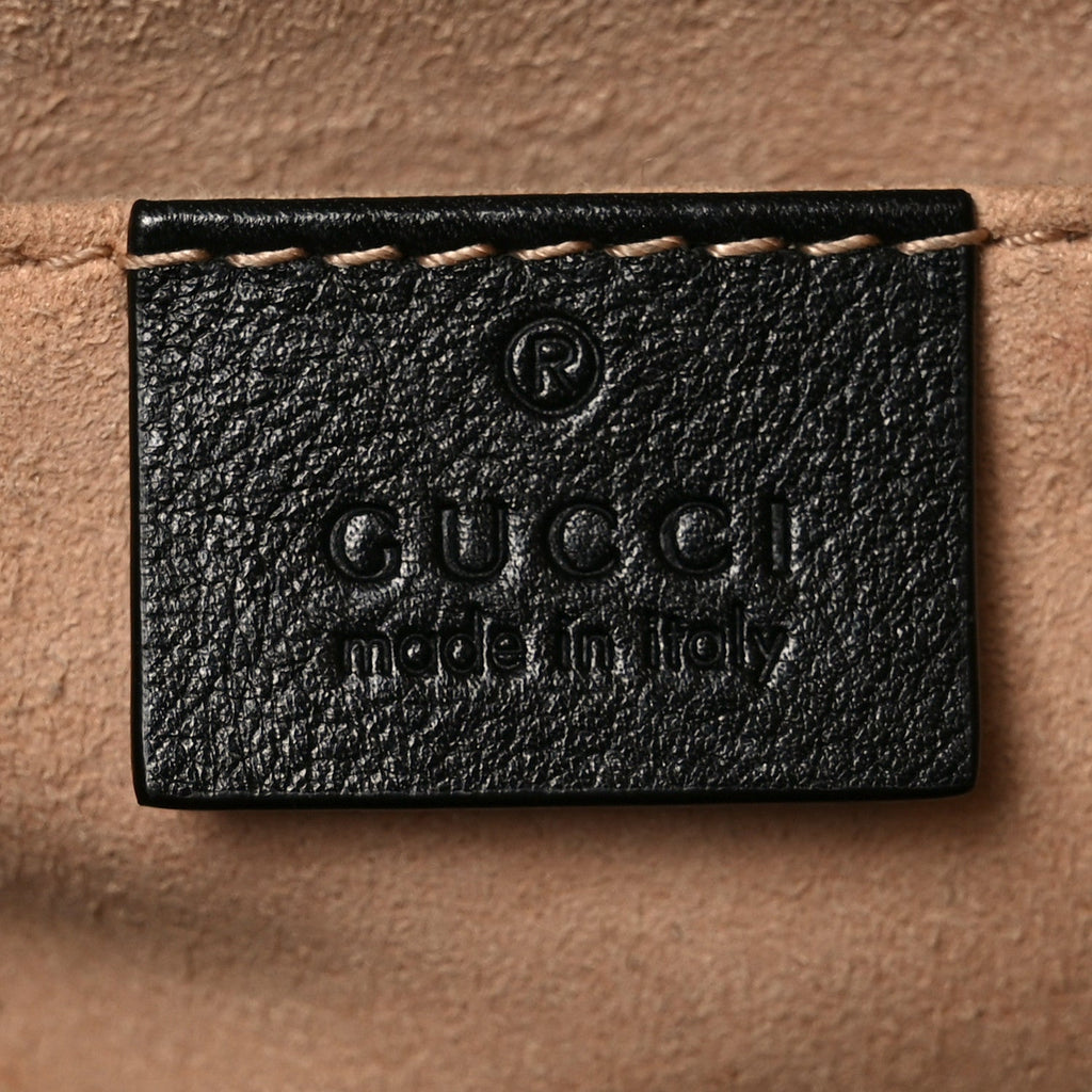 Gucci Calfskin Small Diana Tote Bag Black Yellow Fluo