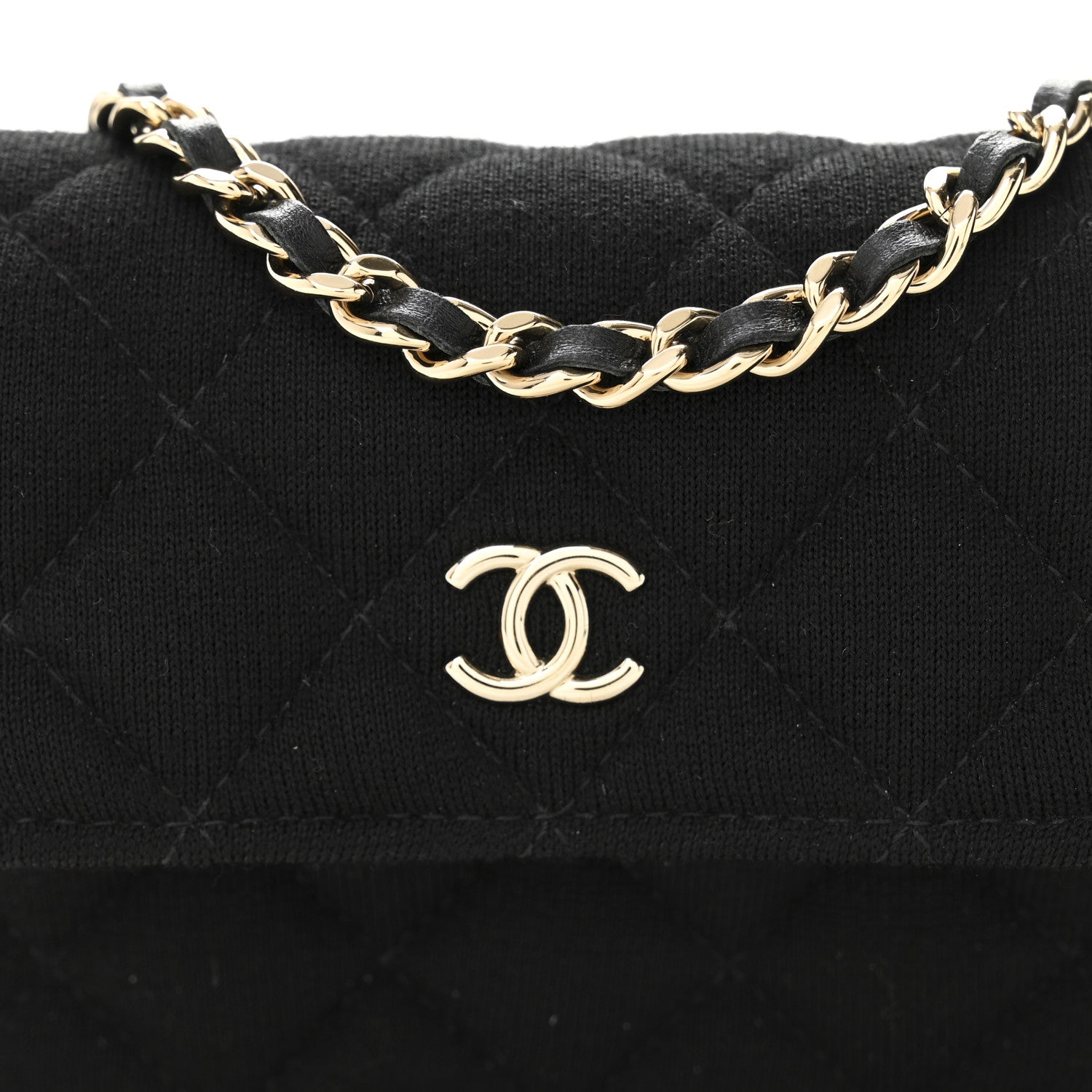 Chanel Jersey Quilted Micro Mini Flap Black