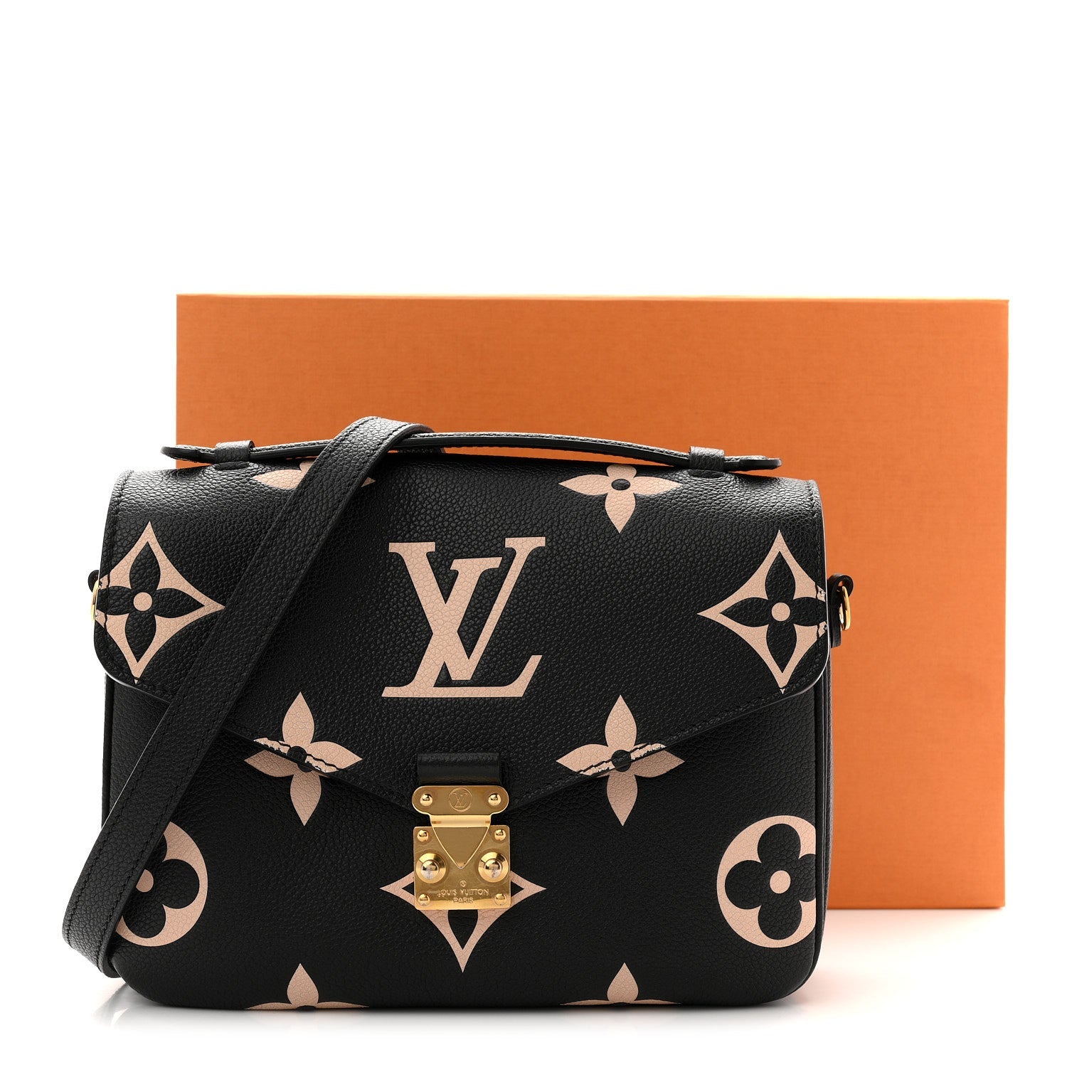 Louis Vuitton Empreinte Monogram Giant Pochette Metis Black Beige