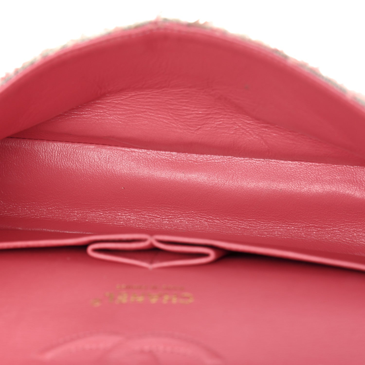 Chanel Tweed Medium Double Flap Pink