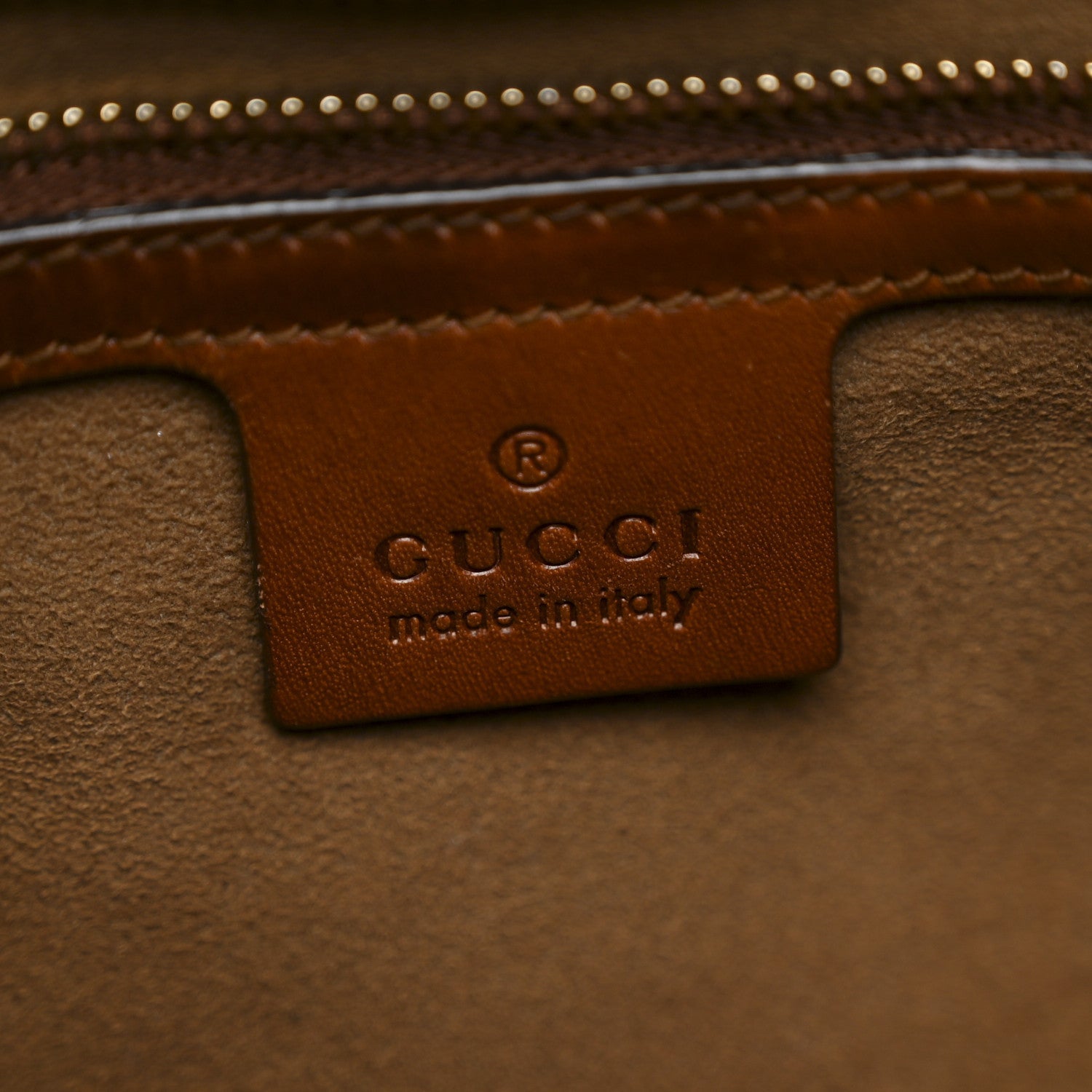 Gucci GG Supreme Monogram Small Zip Top Tote Beige Tuscany
