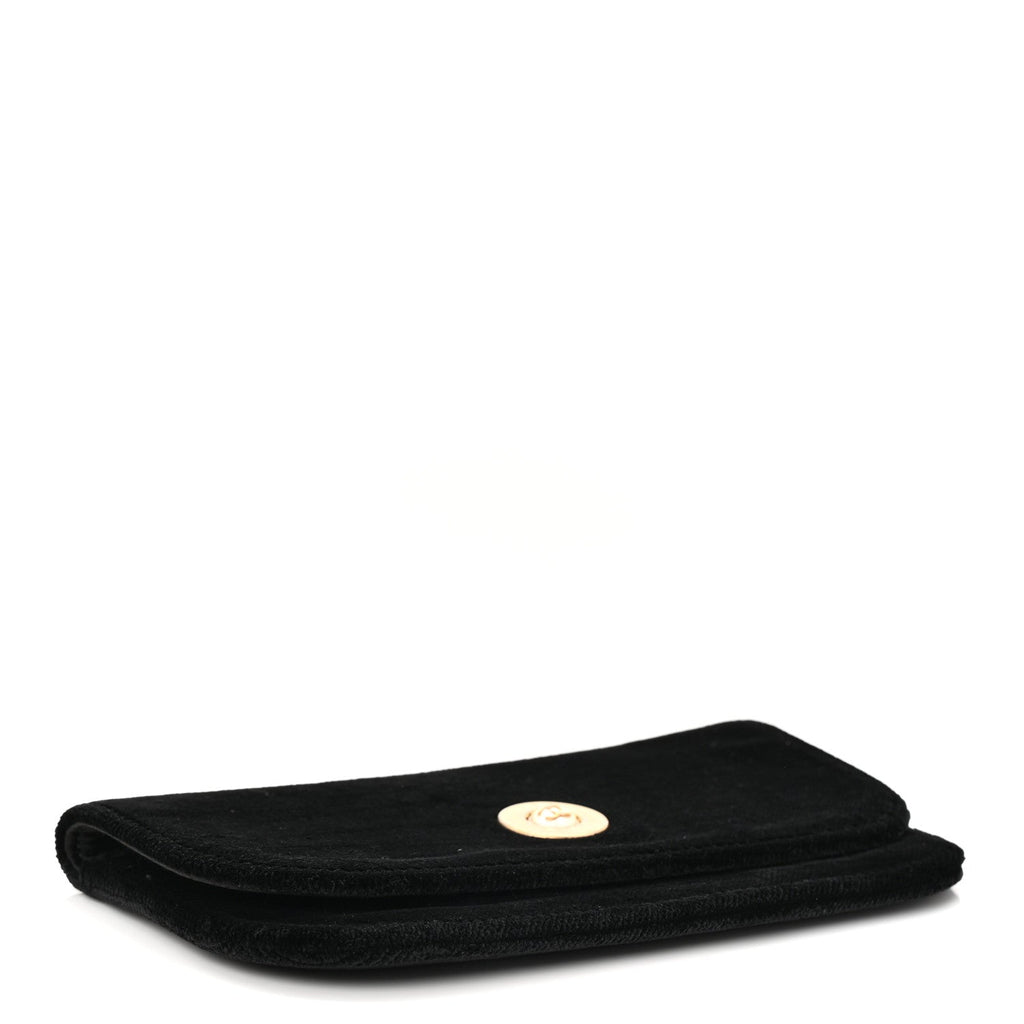 Chanel Velvet Flap Pouch Black