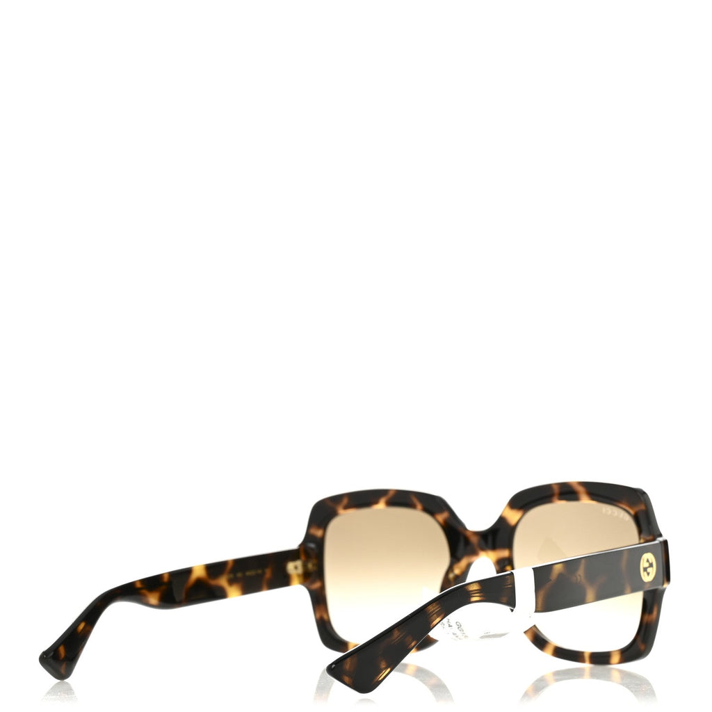 Gucci Acetate Square Frame Sunglasses GG1337S Havana