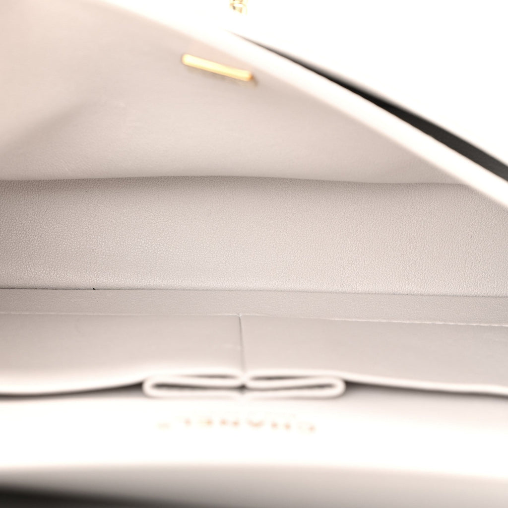 Chanel Caviar Quilted Medium Double Flap Light Grey