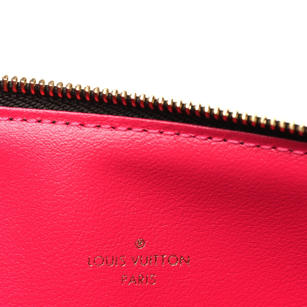 Louis Vuitton Monogram Felicie Chain Wallet Zippered Insert Fuchsia