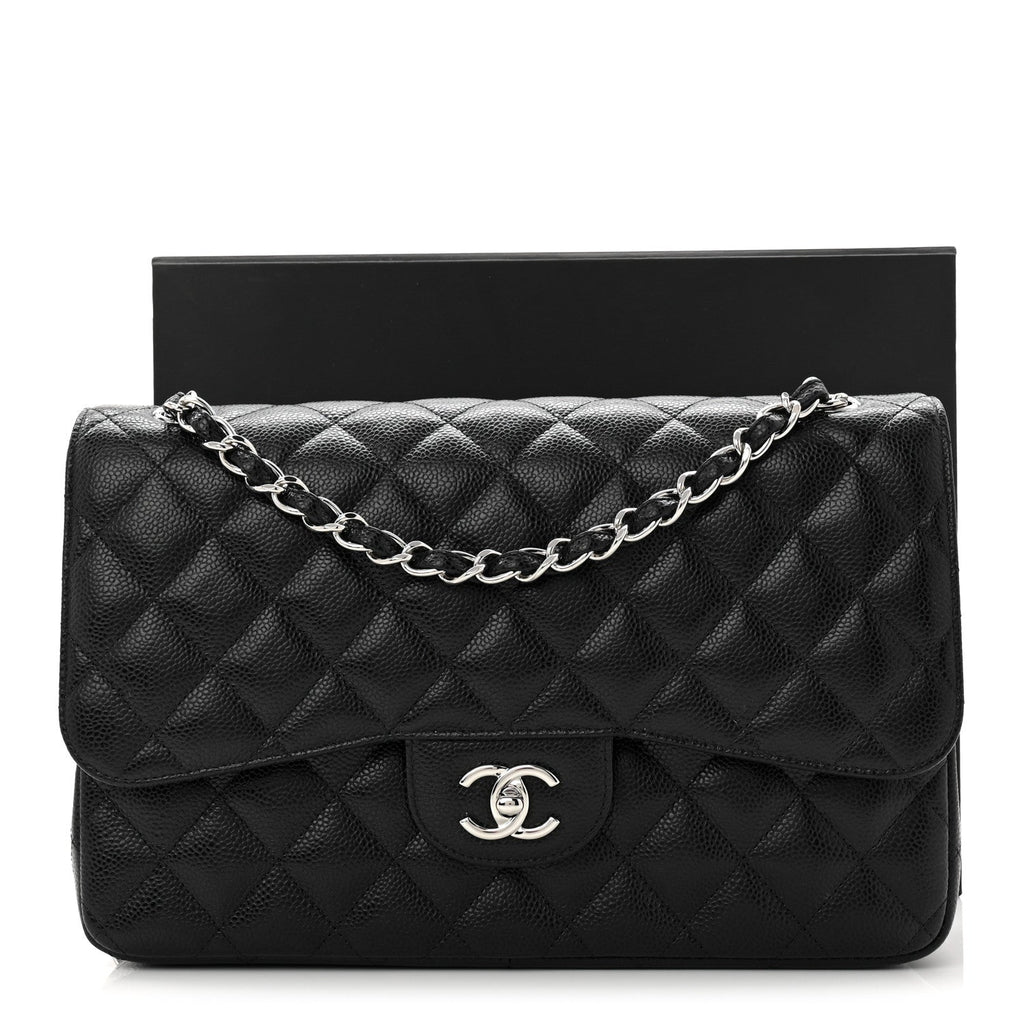 Chanel Caviar Quilted Jumbo Double Flap Black