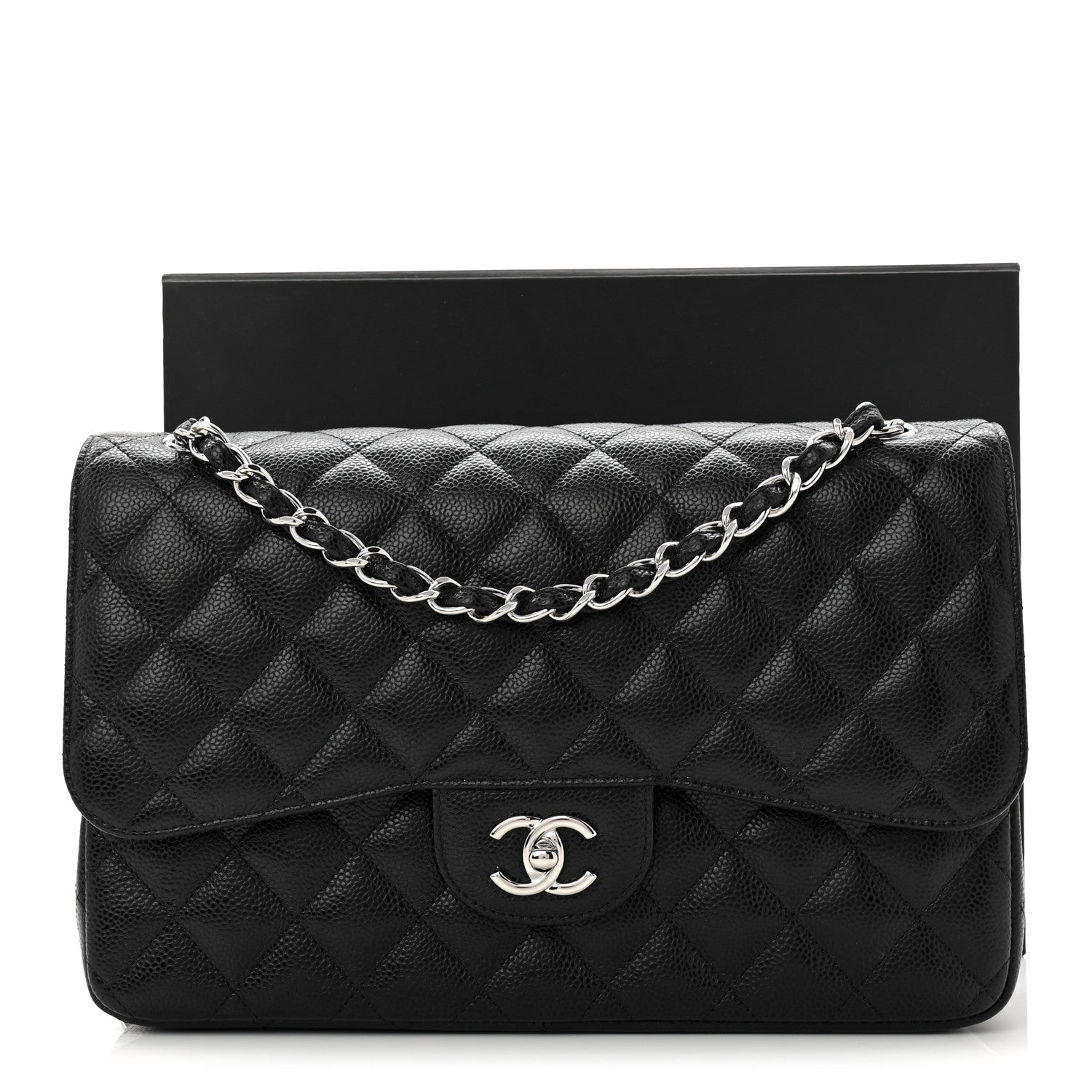 Chanel Caviar Quilted Jumbo Double Flap Black
