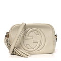 Gucci Pebbled Calfskin Small Soho Disco Bag Off White