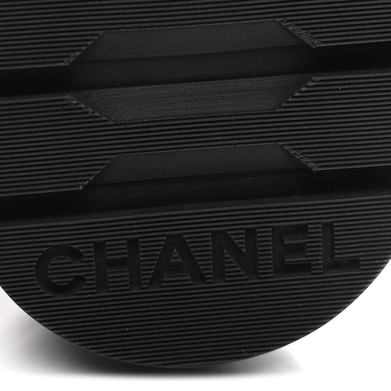 Chanel Shiny Calfskin Quilted Lace Up Combat Boots 36.5 Black