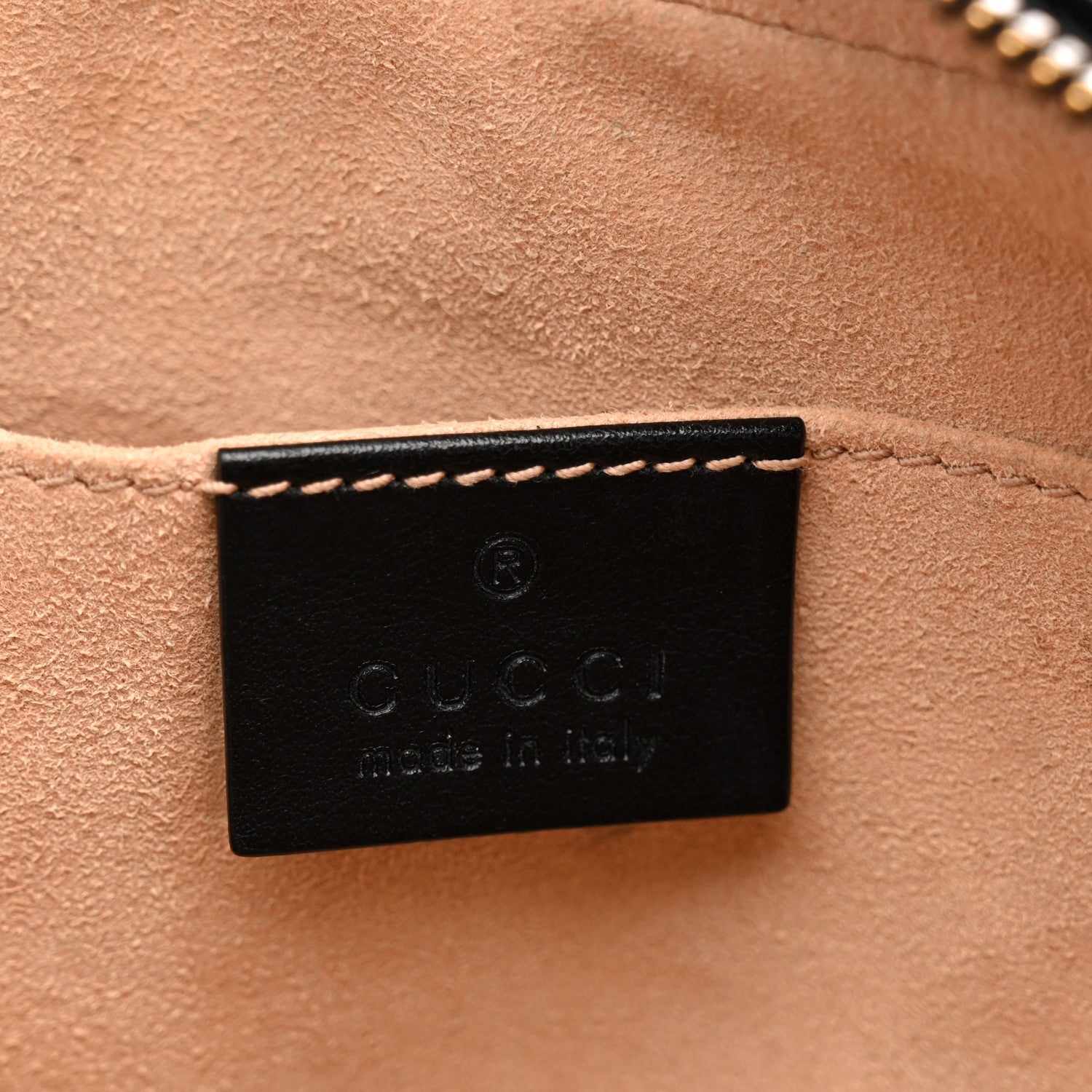 Gucci Calfskin Matelasse Small GG Marmont Chain Shoulder Bag Black