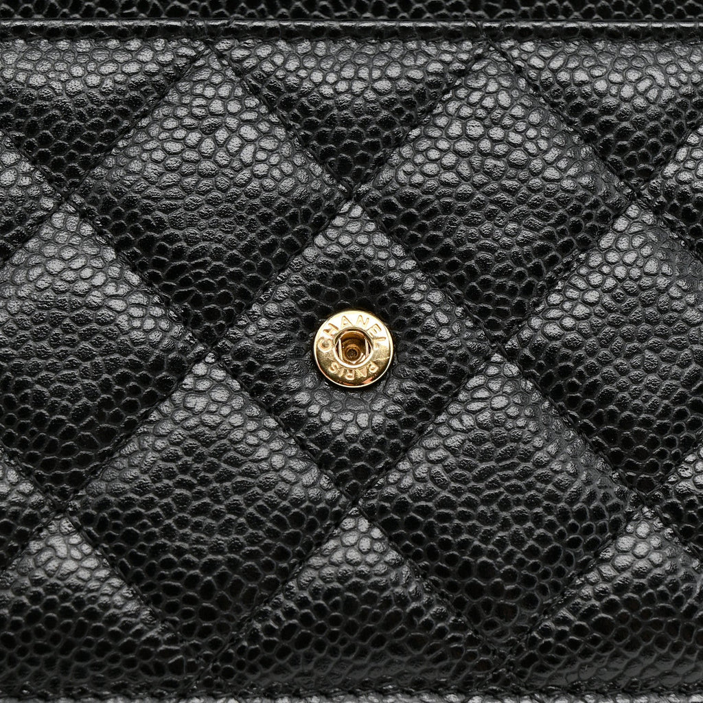 Chanel Caviar Quilted Wallet on Chain WOC Black