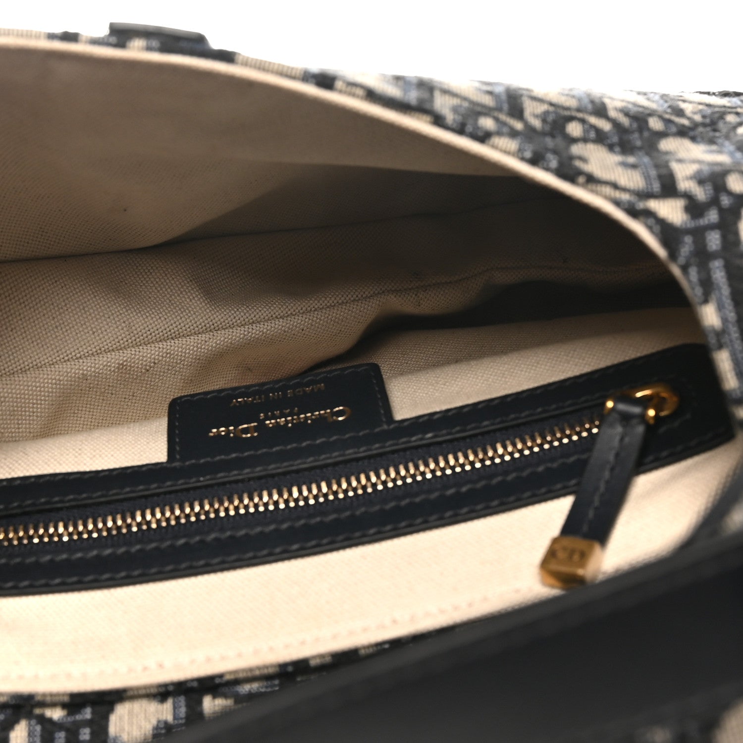 Christian Dior Oblique Saddle Bag Blue