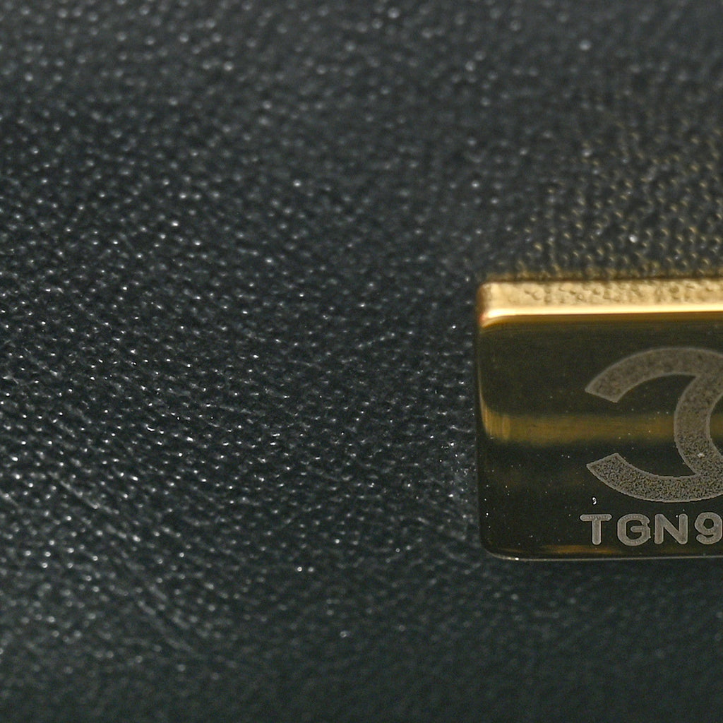 Chanel Lambskin Quilted Mini Rectangular Flap Black