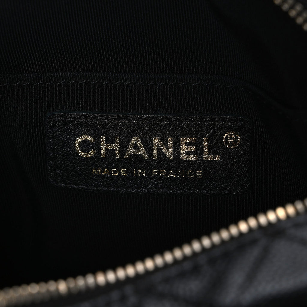 Chanel Caviar Quilted CC Day Camera Case Black