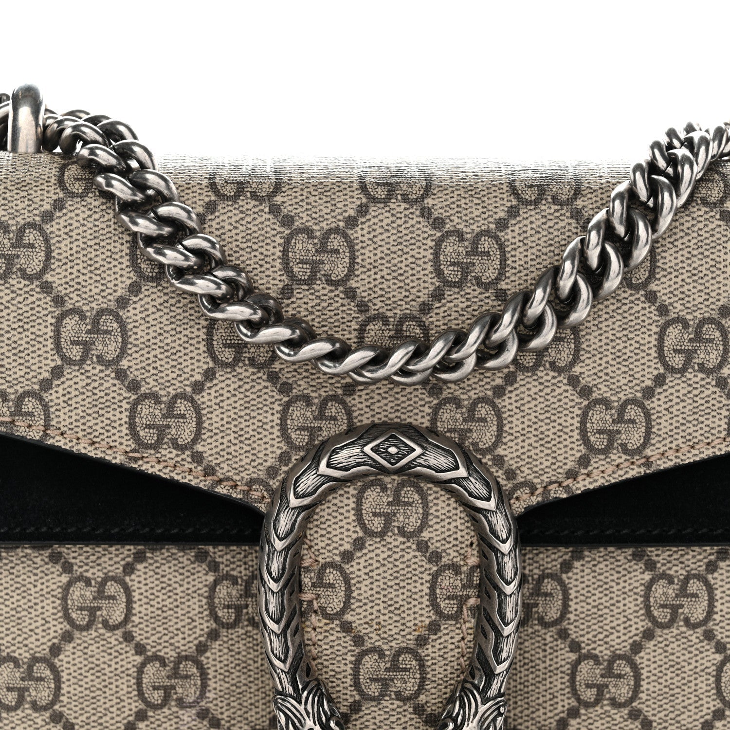 Gucci GG Supreme Monogram Mini Dionysus Shoulder Bag Black