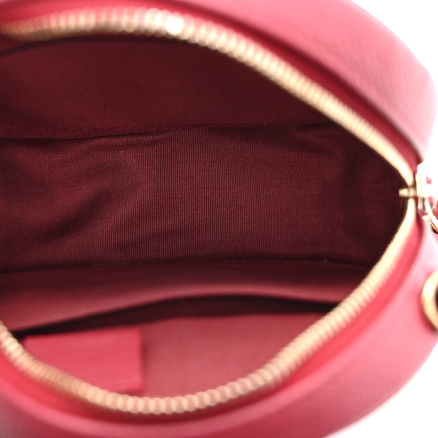 Chanel Caviar Quilted Round Filigree Crossbody Red