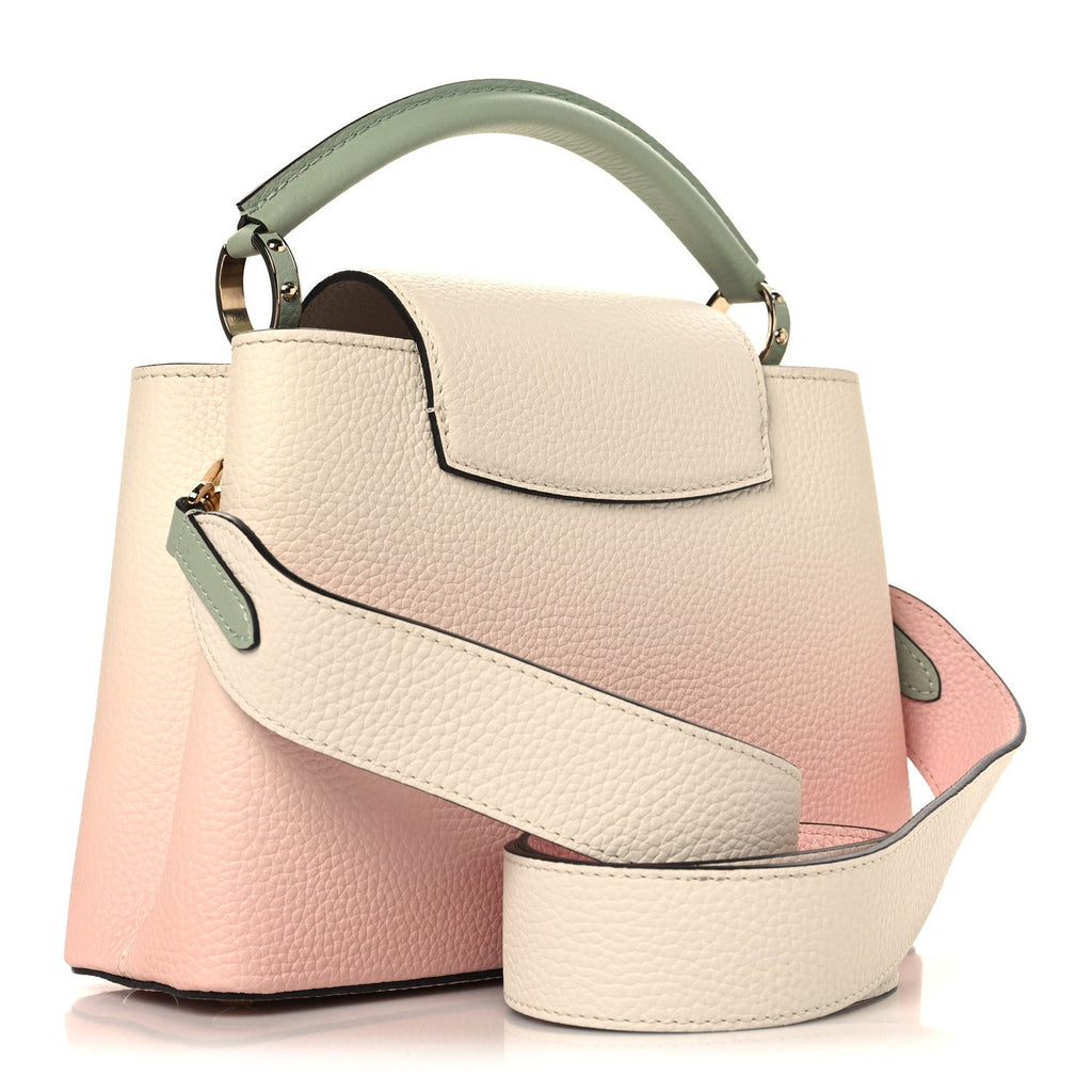 Louis Vuitton Taurillon Gradient Capucines BB Asnieres Green Rose