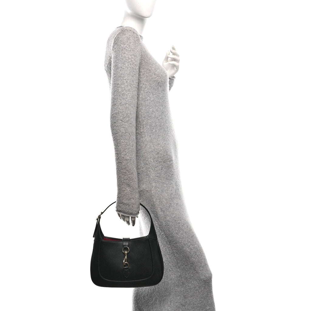 Gucci Calfskin Small Jackie Shoulder Bag Black