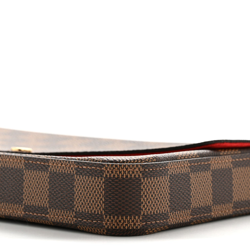 Louis Vuitton Damier Ebene Pochette Felicie Chain Wallet