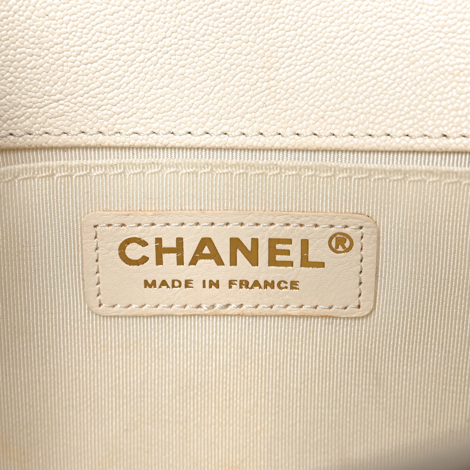 Chanel Caviar Quilted Medium Boy Flap White