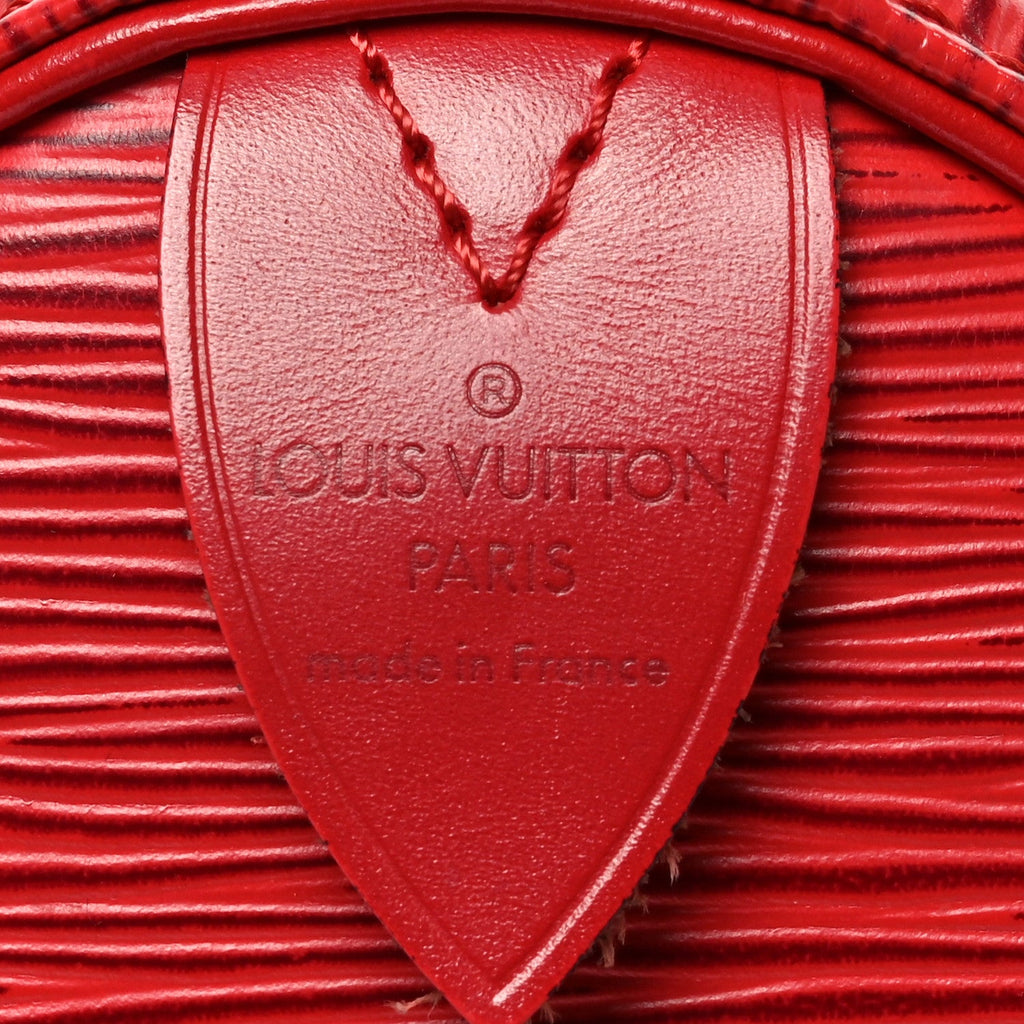 Louis Vuitton Epi Speedy 25 Castillan Red