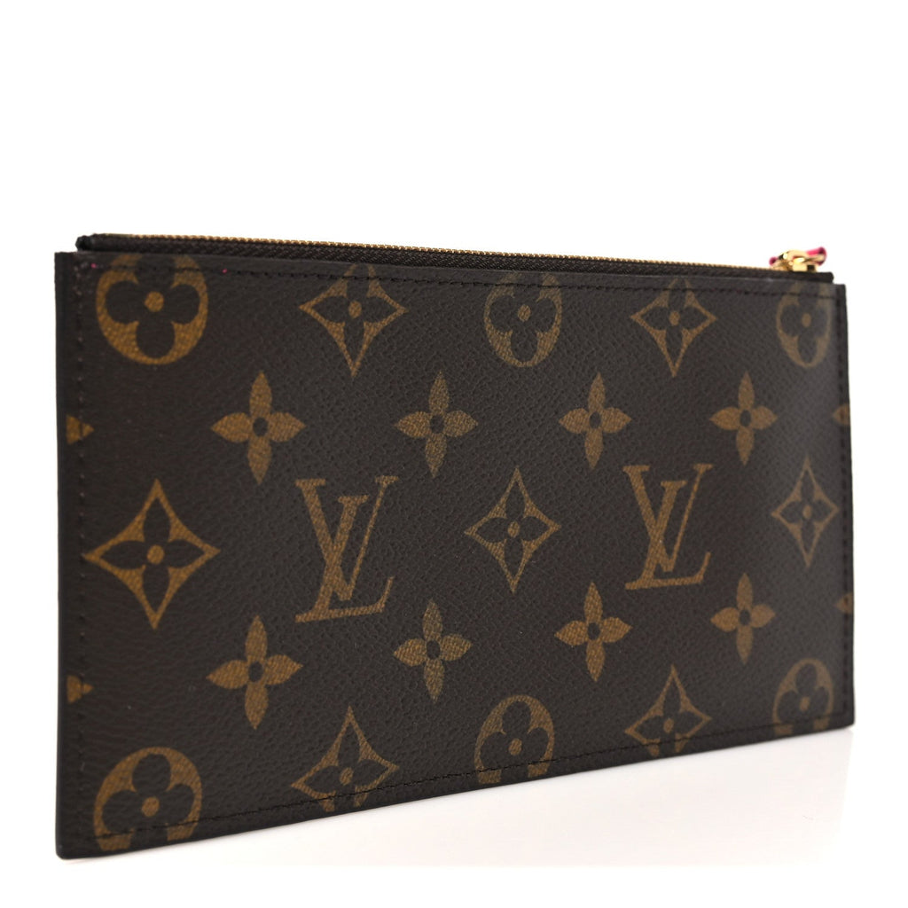 Louis Vuitton Monogram Felicie Chain Wallet Zippered Insert Fuchsia