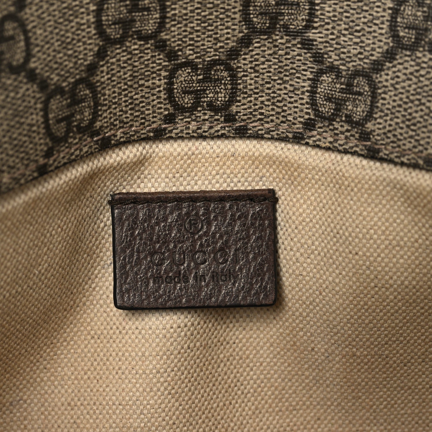Gucci GG Supreme Monogram Neo Vintage Web Belt Bag Brown