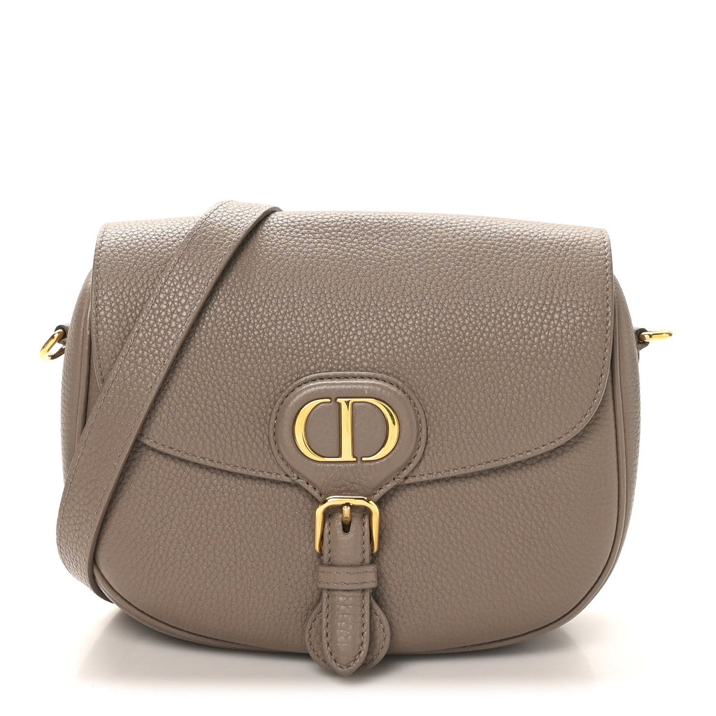 Christian Dior Grained Calfskin Medium Bobby Flap Warm Taupe