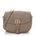 Christian Dior Grained Calfskin Medium Bobby Flap Warm Taupe