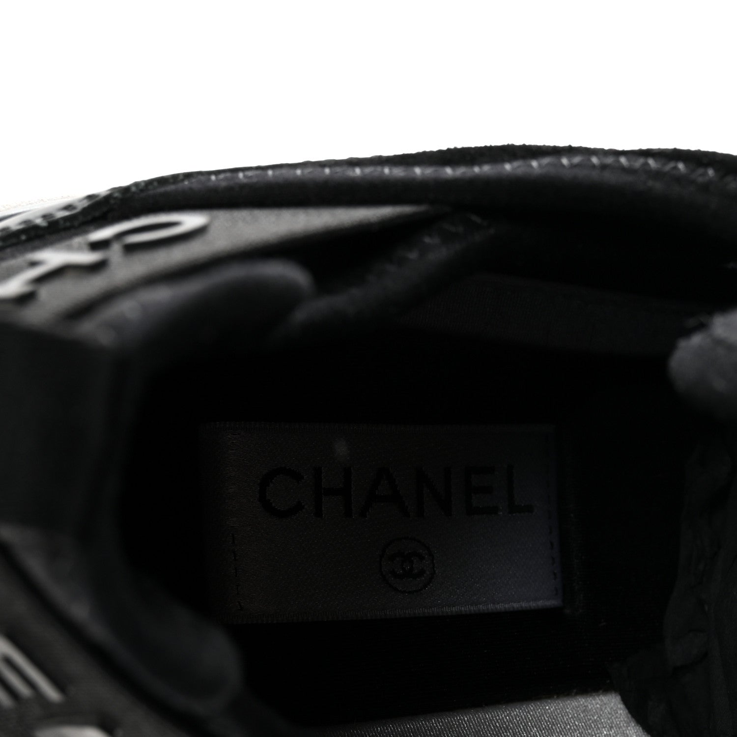 Chanel Velvet Calfskin Mixed Fibers Mens CC Sneakers 41 Black