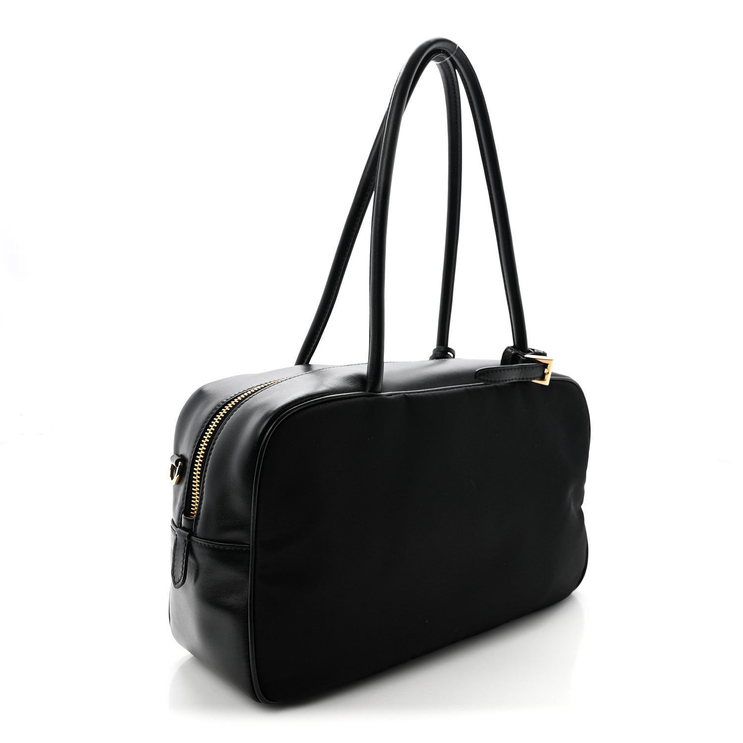 Prada Tessuto Vitello Bauletto Black
