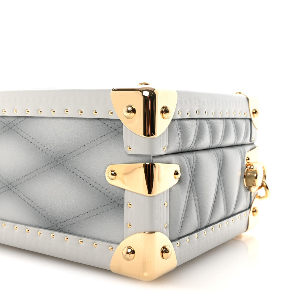 Louis Vuitton Lambskin Malletage Petite Valise Palazzo Ecume