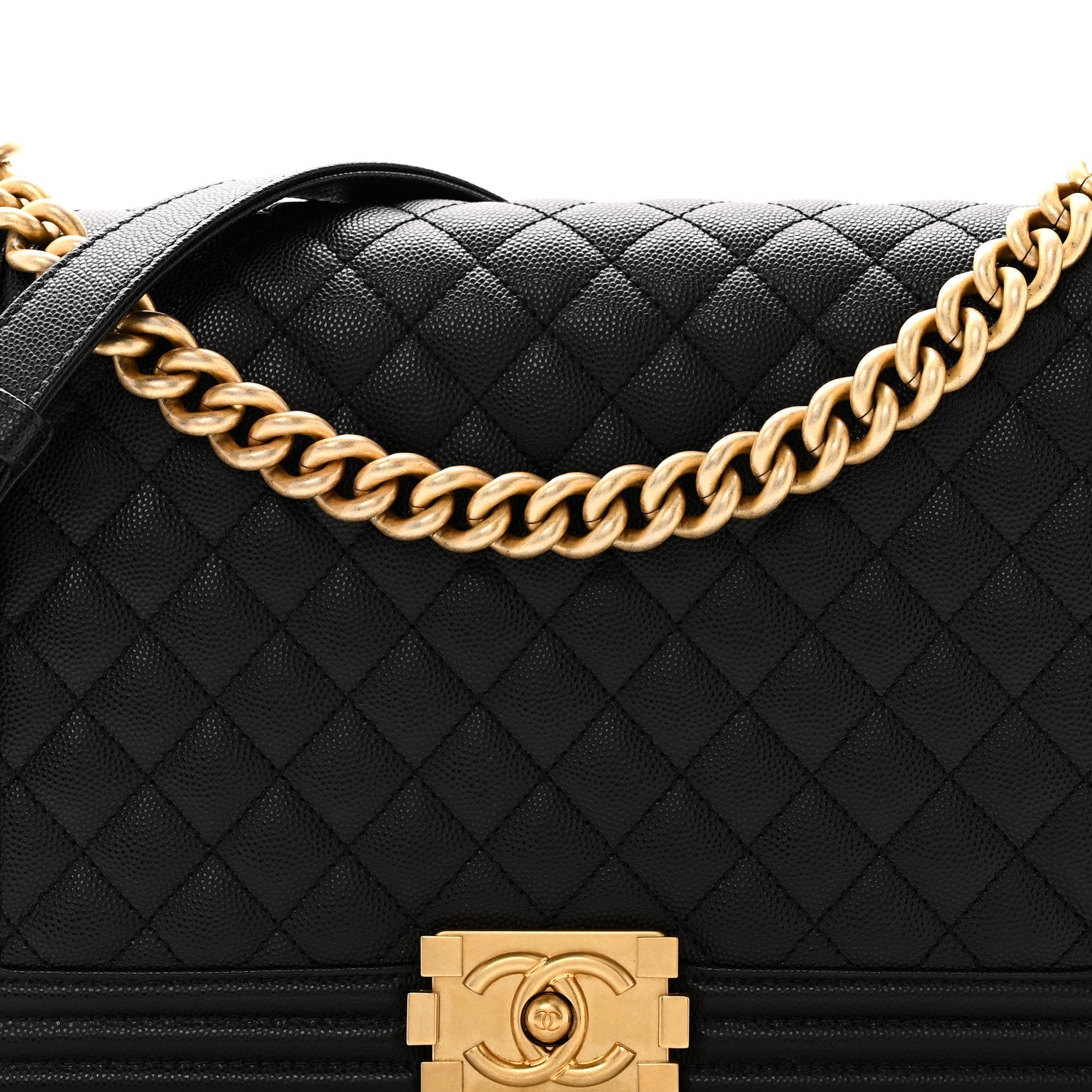 Chanel Caviar Quilted New Medium Boy Flap Black