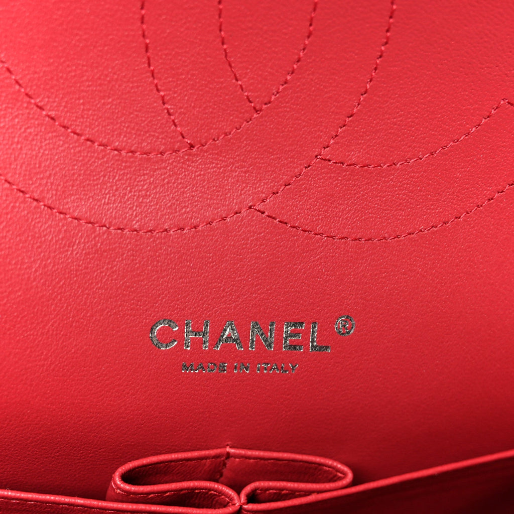 Chanel Caviar Quilted Jumbo Double Flap Dark Red