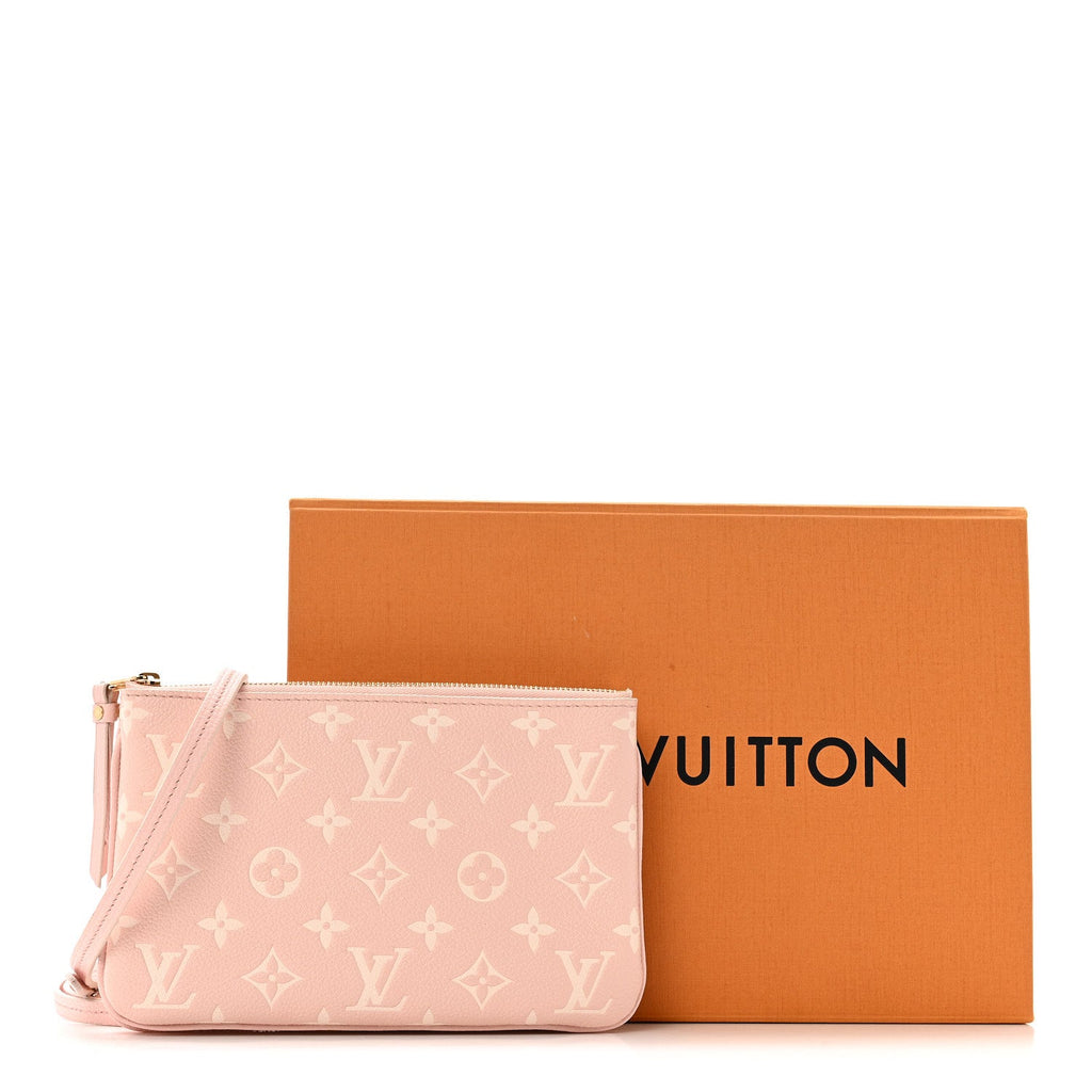 Louis Vuitton Empreinte Monogram Double Zip Pochette Rose