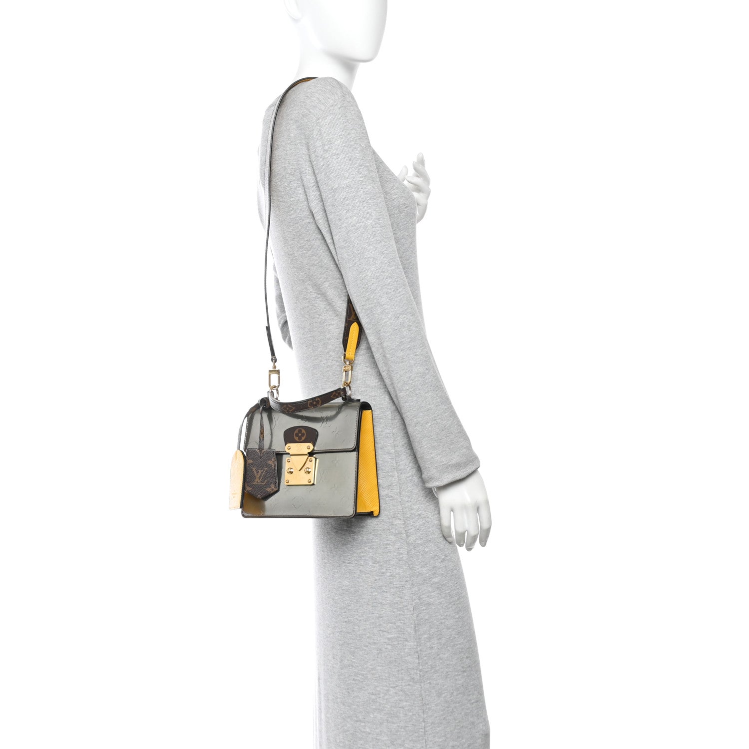 Louis Vuitton Vernis Epi Monogram Spring Street Bitume Metallise