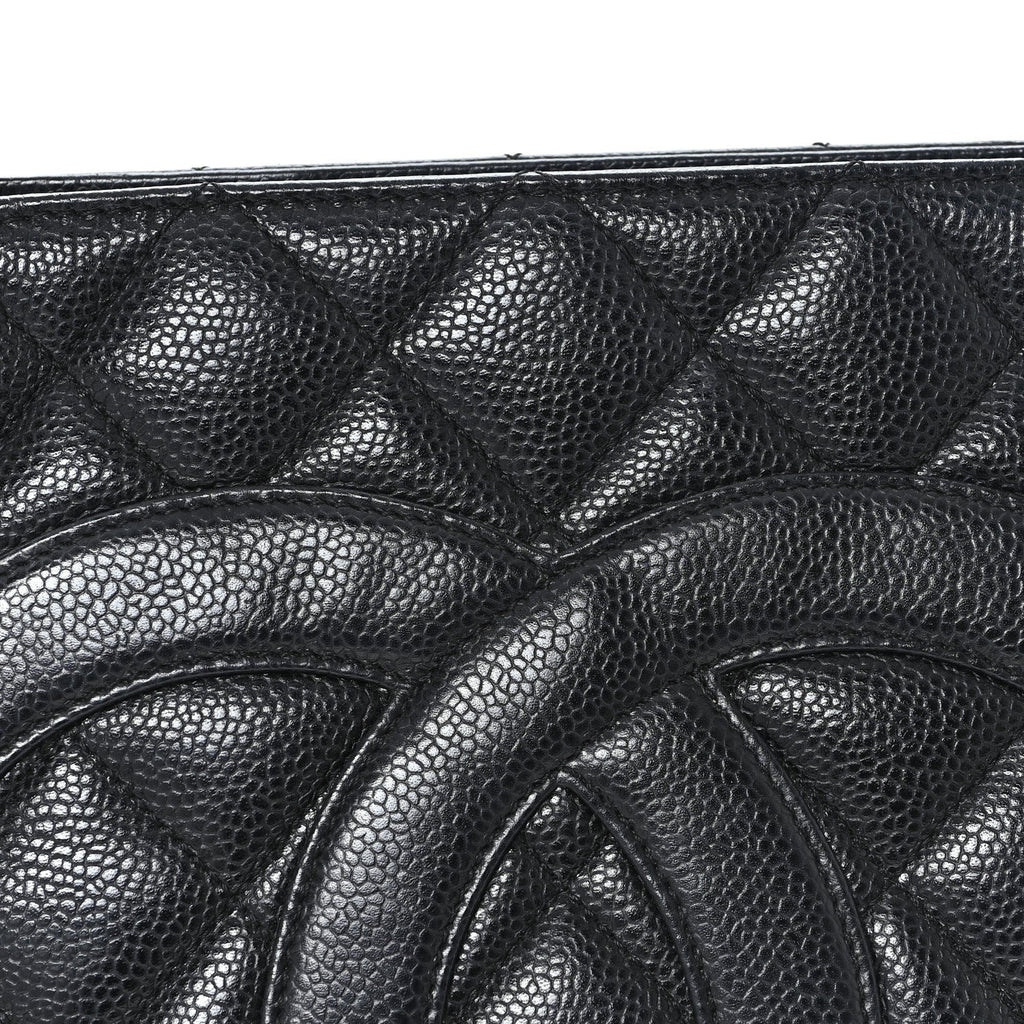 Chanel Caviar Quilted Medallion Tote Black