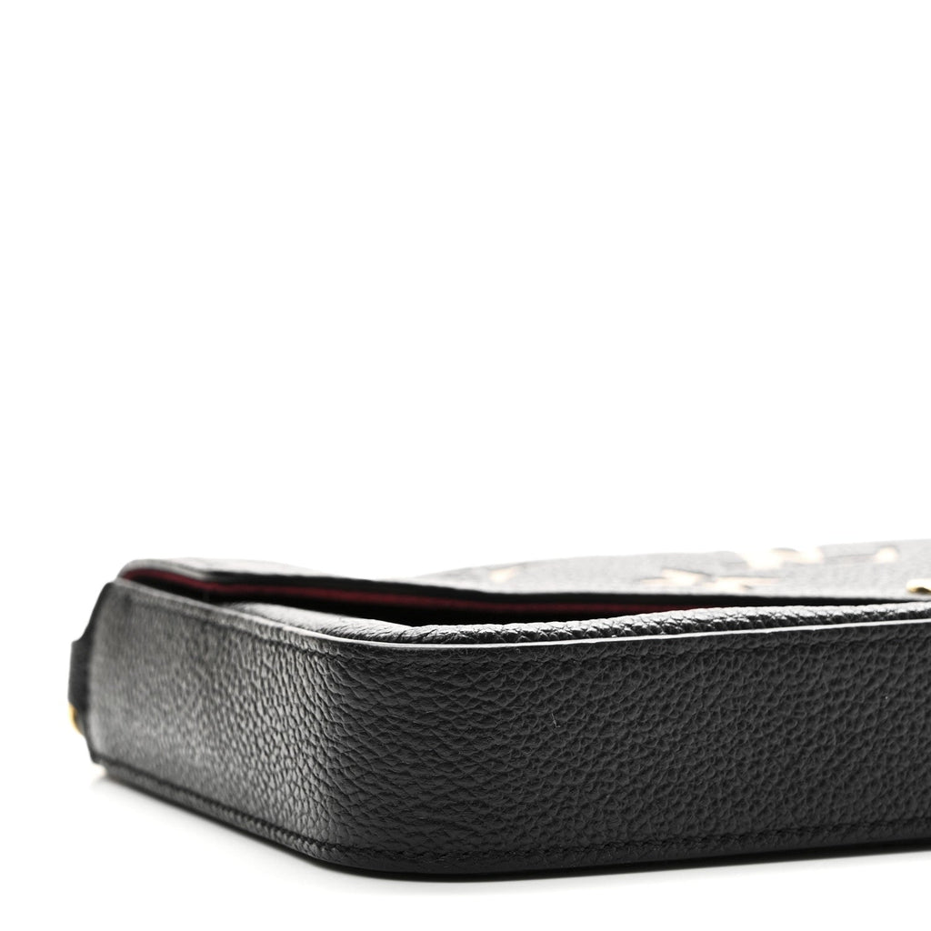 Louis Vuitton Empreinte Monogram Giant Felicie Pochette Black Beige