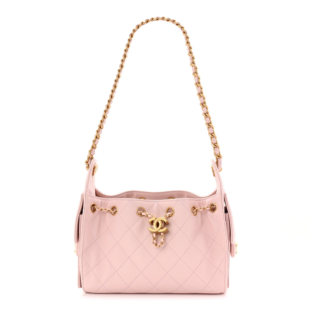 Chanel Caviar Quilted Mini Chanel 25 Handbag Light Pink