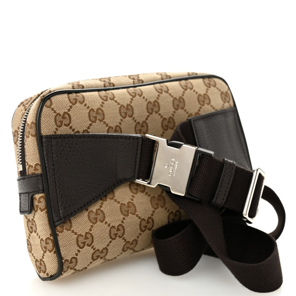 Gucci Monogram Belt Bag Dark Brown