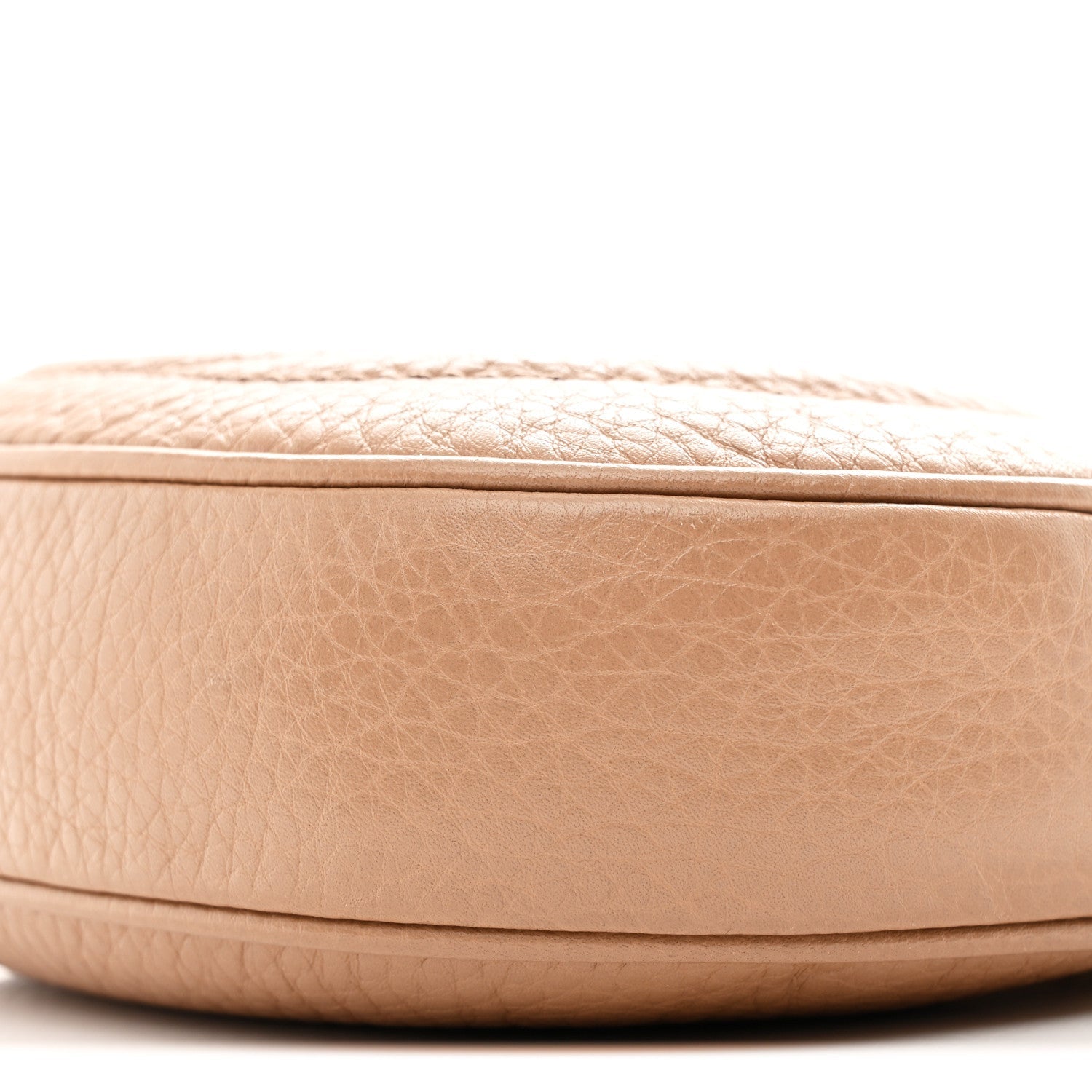 Gucci Pebbled Calfskin Mini Soho Chain Bag Camelia