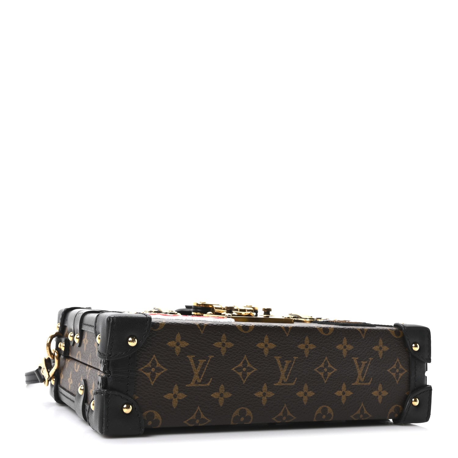 Louis Vuitton Monogram Patches Petite Malle Black
