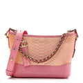 Chanel Snakeskin Small Gabrielle Hobo Pink
